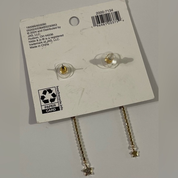 NWT Gold Eclipse Dangle Earrings - Picture 2 of 2
